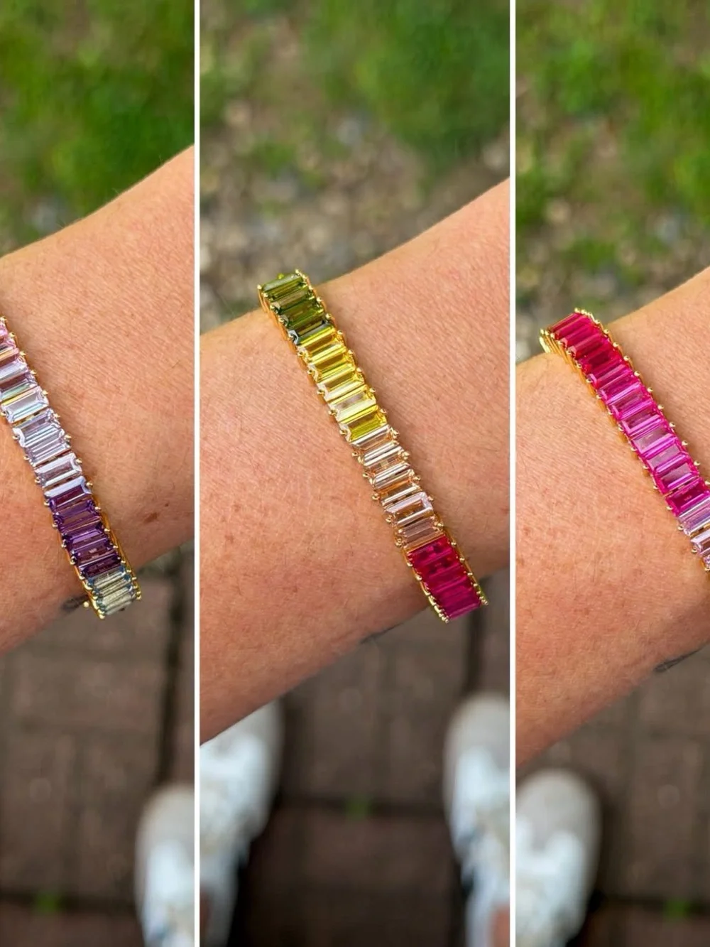 Park Lane POPSICLE Tennis Bracelet, Green/Yellow/Pink/Purple/Blue, 7”+2”, NWT